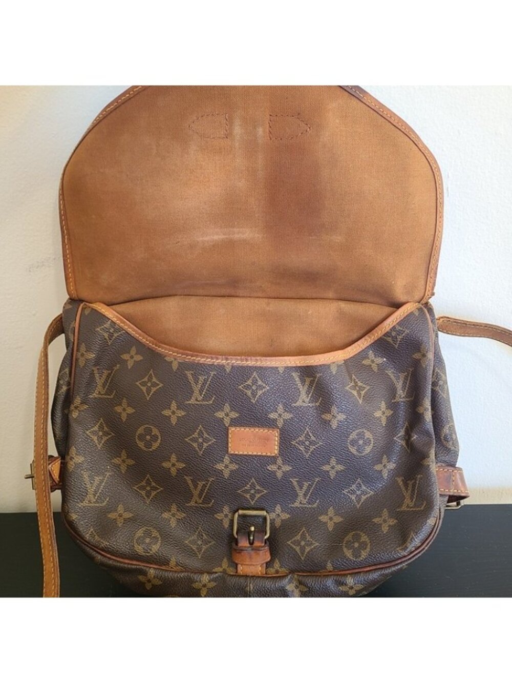 Louis Vuitton Saumur Shoulder Bag Brown Monogram Messenger Purse Authentic - Picture 2 of 12